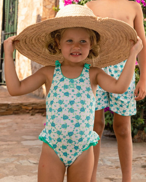 BAÑADOR LYCRA TORTUGAS AZUL