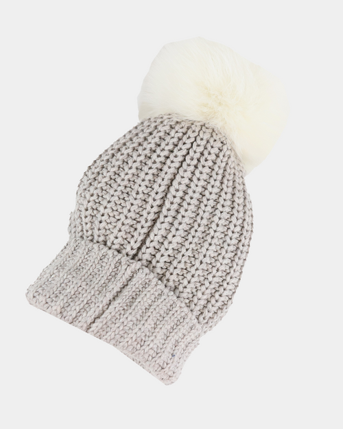 GORRO CANALE BEIGE POMPÓN