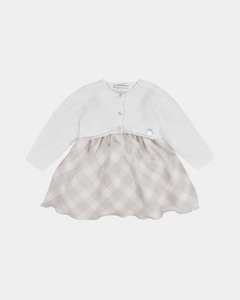 VESTIDO SUSANA CUADRO BEIGE