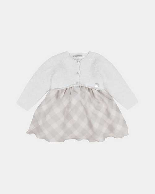 VESTIDO SUSANA CUADRO BEIGE