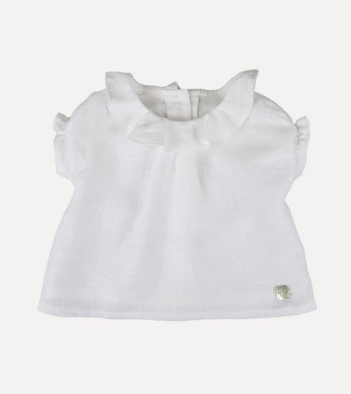 BLUSA FLORENCIA LINO BLANCO