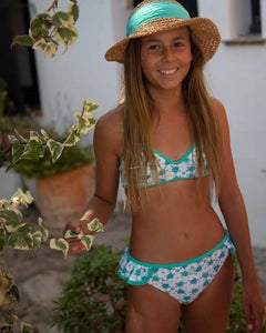 BIKINI NIÑA TORTUGAS AZUL